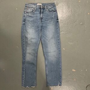 River island straight leg cut off jeans size 6